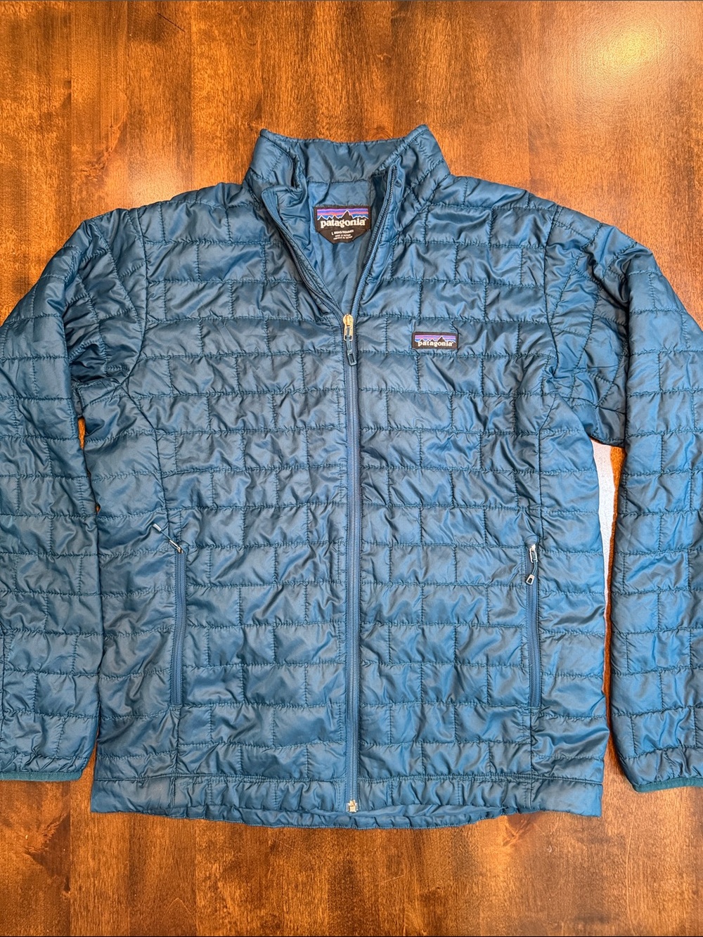 Patagonia Men's Nano Puff Jacket in Lagom Blue Size L